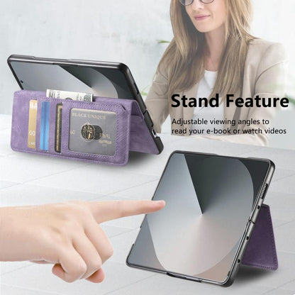 For Samsung Galax Z Fold7 5G CaseNeo MagSafe RFID Anti-theft Retro Leather Phone Case(Purple) - Galaxy Z Fold7 5G Cases by CaseNeo | Online Shopping UK | buy2fix