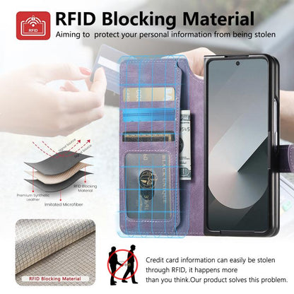 For Samsung Galax Z Fold7 5G CaseNeo MagSafe RFID Anti-theft Retro Leather Phone Case(Purple) - Galaxy Z Fold7 5G Cases by CaseNeo | Online Shopping UK | buy2fix