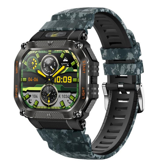 HT34 1.75 inch IPS Screen 3ATM Outdoor Sports BT Smart Watch(Camouflage) - Smart Watches by buy2fix | Online Shopping UK | buy2fix