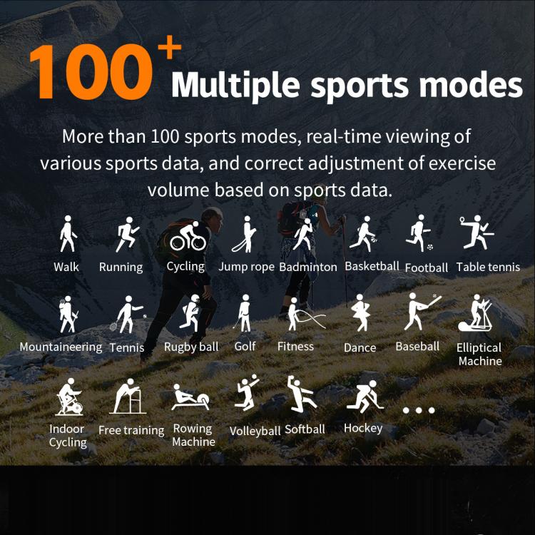 HT34 1.75 inch IPS Screen 3ATM Outdoor Sports BT Smart Watch(Black) - Smart Watches by buy2fix | Online Shopping UK | buy2fix