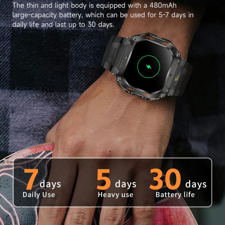 HT34 1.75 inch IPS Screen 3ATM Outdoor Sports BT Smart Watch(Blue) - Smart Watches by buy2fix | Online Shopping UK | buy2fix