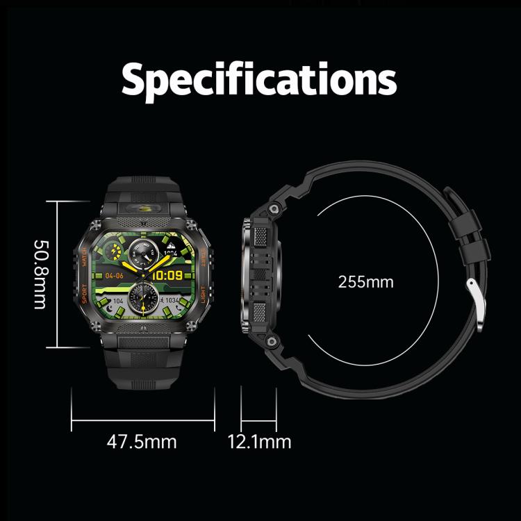 HT34 1.75 inch IPS Screen 3ATM Outdoor Sports BT Smart Watch(Camouflage) - Smart Watches by buy2fix | Online Shopping UK | buy2fix