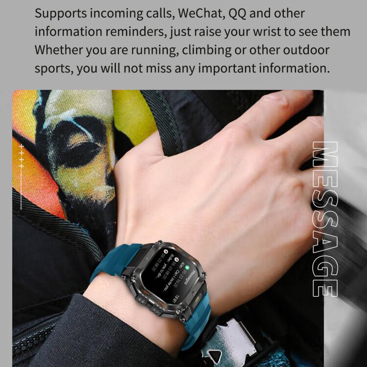 HT34 1.75 inch IPS Screen 3ATM Outdoor Sports BT Smart Watch(Blue) - Smart Watches by buy2fix | Online Shopping UK | buy2fix