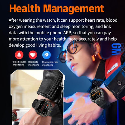 HT34 1.75 inch IPS Screen 3ATM Outdoor Sports BT Smart Watch(Blue) - Smart Watches by buy2fix | Online Shopping UK | buy2fix