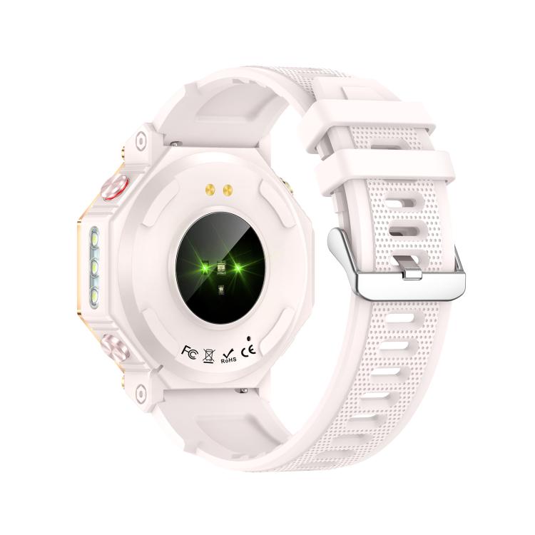 KC91 1.39 inch IPS Screen 3ATM Outdoor GPS Smart Watch with Flashlight(Pink) - Smart Watches by buy2fix | Online Shopping UK | buy2fix