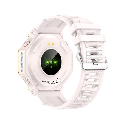 KC91 1.39 inch IPS Screen 3ATM Outdoor GPS Smart Watch with Flashlight(Pink) - Smart Watches by buy2fix | Online Shopping UK | buy2fix
