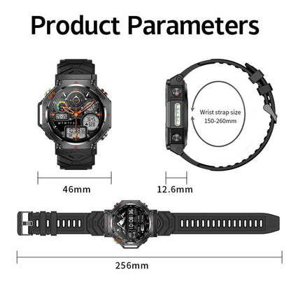 KC91 1.39 inch IPS Screen 3ATM Outdoor GPS Smart Watch with Flashlight(Pink) - Smart Watches by buy2fix | Online Shopping UK | buy2fix