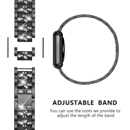 For Fitbit Charge 4 / 3 18mm xDfind Diamond Jewelry Stainless Steel Watch Band(Silver) - Watch Bands by xDfind | Online Shopping UK | buy2fix