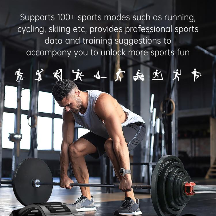 KT85 1.43 inch Screen 5ATM Outdoor Sports Smart Watch with Strong Flashlight(Black) - Smart Watches by buy2fix | Online Shopping UK | buy2fix