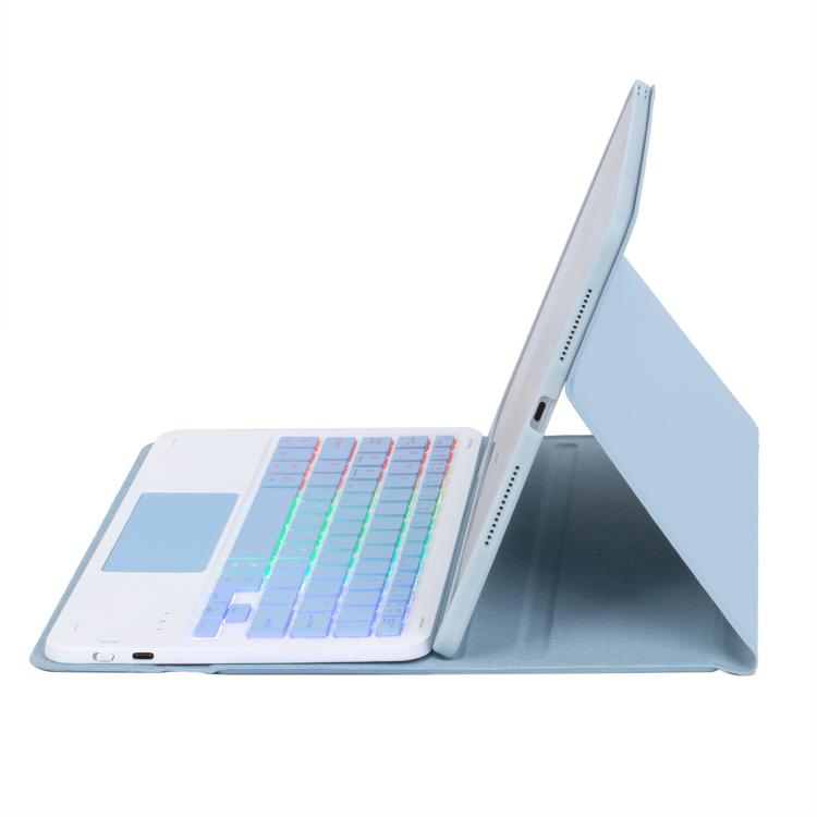 For iPad Pro 11 2024 A13B-AS Backlight Bluetooth Touch Keyboard Leather Tablet Case with Pen Slot(Blue) - For iPad Pro by buy2fix | Online Shopping UK | buy2fix