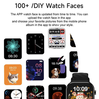 U13 2.2 inch IPS Curved Screen Smart Watch Supports BT Call(Black) - Smart Watches by buy2fix | Online Shopping UK | buy2fix