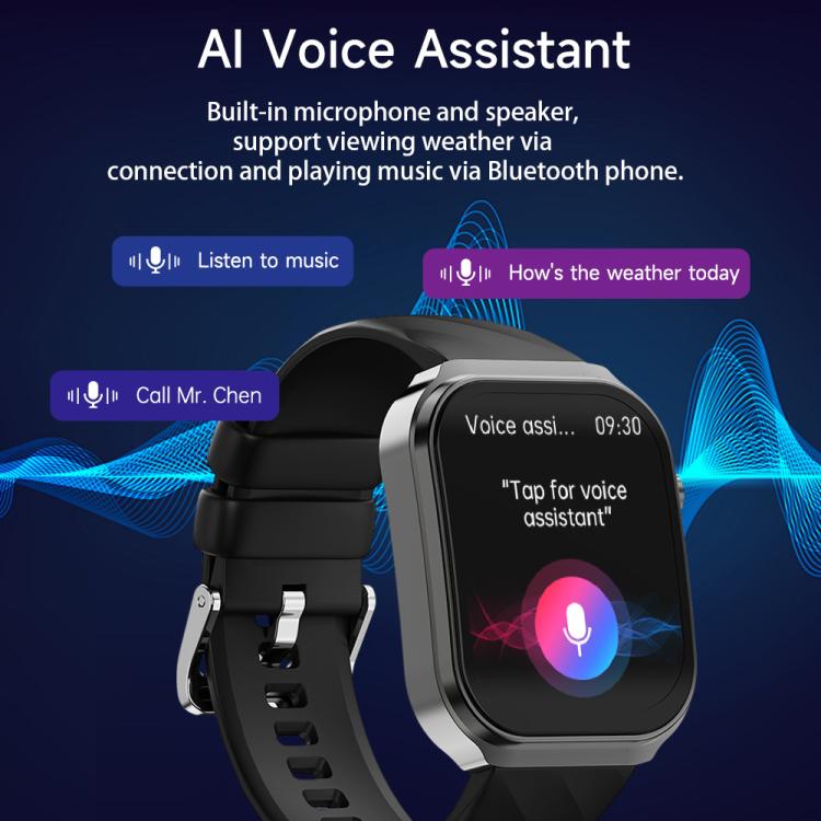 U13 2.2 inch IPS Curved Screen Smart Watch Supports BT Call(Black) - Smart Watches by buy2fix | Online Shopping UK | buy2fix