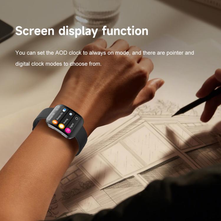 U17 1.85 inch Ultra-thin Curved Screen IP68 Sports Smart Watch(Black) - Smart Watches by buy2fix | Online Shopping UK | buy2fix