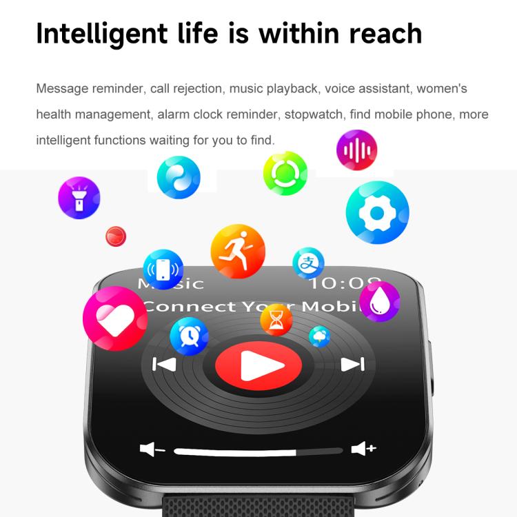 U17 1.85 inch Ultra-thin Curved Screen IP68 Sports Smart Watch(Black) - Smart Watches by buy2fix | Online Shopping UK | buy2fix