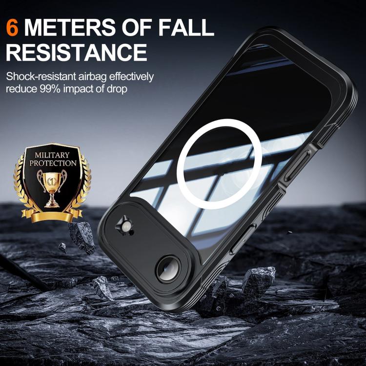 For iPhone Air Life Waterproof MagSafe Magnetic Rugged Phone Case(Black) - iPhone Air Cases by buy2fix | Online Shopping UK | buy2fix