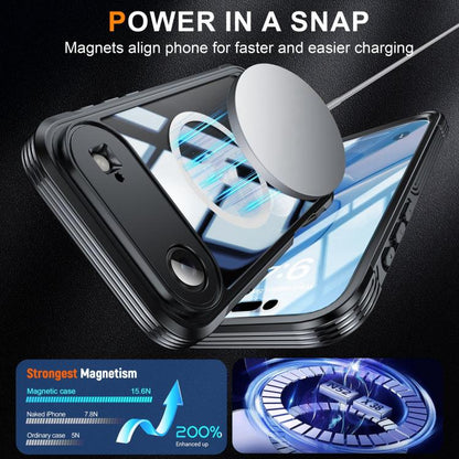 For iPhone Air Life Waterproof MagSafe Magnetic Rugged Phone Case(Black) - iPhone Air Cases by buy2fix | Online Shopping UK | buy2fix