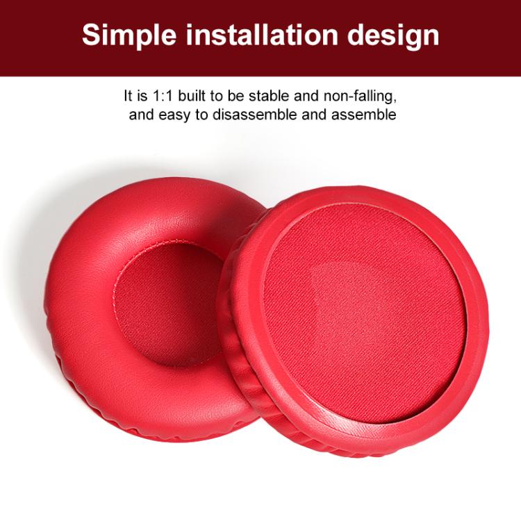 2pcs Sponge Earmuffs Replacement Earpads For ATH-AR3BT / AR3iS / AR1iS, Style:Red Protein Leather - Earmuff & Pad by buy2fix | Online Shopping UK | buy2fix