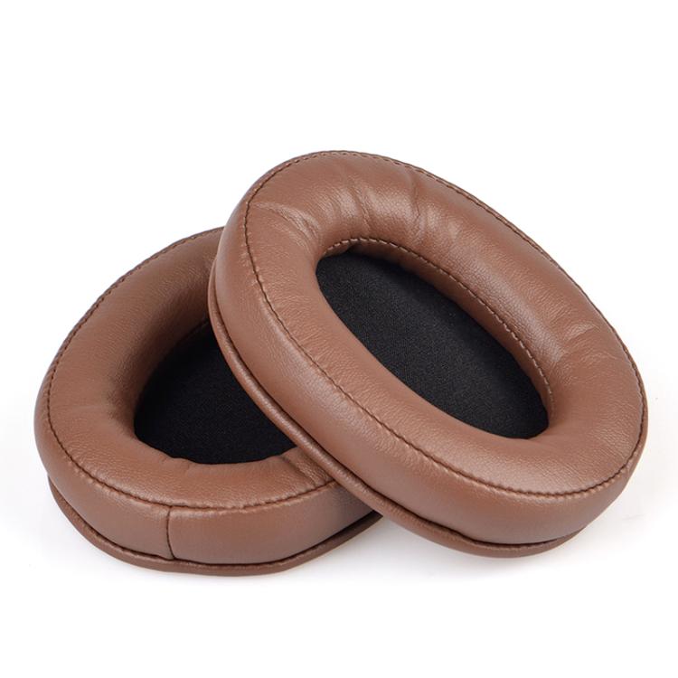 2pcs Sponge Earmuffs Replacement Earpads For ATH-MSR7, Style:Brown Protein Leather - Earmuff & Pad by buy2fix | Online Shopping UK | buy2fix