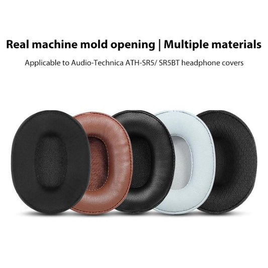 2pcs Sponge Earmuffs Replacement Earpads For ATH-SR5 / SR5BT, Style:Black Protein Leather - Earmuff & Pad by buy2fix | Online Shopping UK | buy2fix