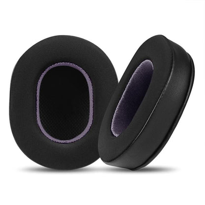 2pcs Ice Silk Cloth Replacement Earpads For Audio Technica ATH-MSR7 / M50X / M40(Black Purple) - Earmuff & Pad by buy2fix | Online Shopping UK | buy2fix
