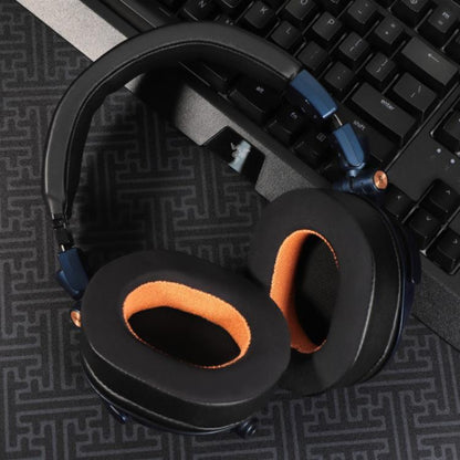 2pcs Ice Silk Cloth Replacement Earpads For Audio Technica ATH-MSR7 / M50X / M40(Black Grey) - Earmuff & Pad by buy2fix | Online Shopping UK | buy2fix