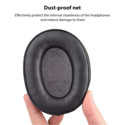 1 Pair Protein Leather Replacement Earpads For Audio Technica ATH-SR9 / DSR9BT / DSR7BT(Black) - Earmuff & Pad by buy2fix | Online Shopping UK | buy2fix