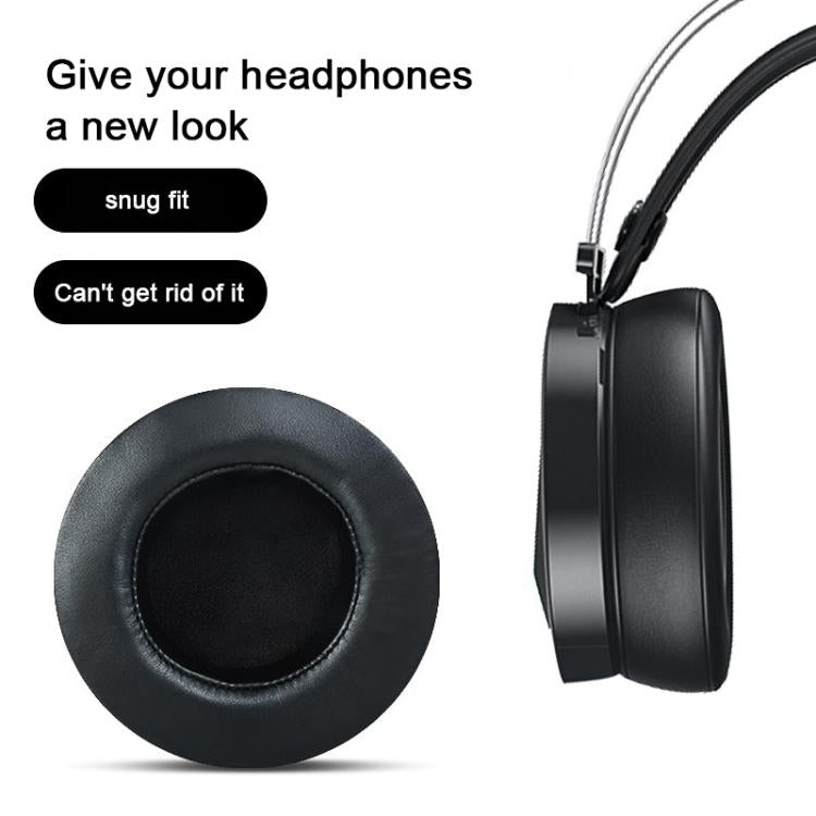 For Dareu EH722 2pcs Protein Leather Slip-on Type Earphone Covers(Black) - Earmuff & Pad by buy2fix | Online Shopping UK | buy2fix