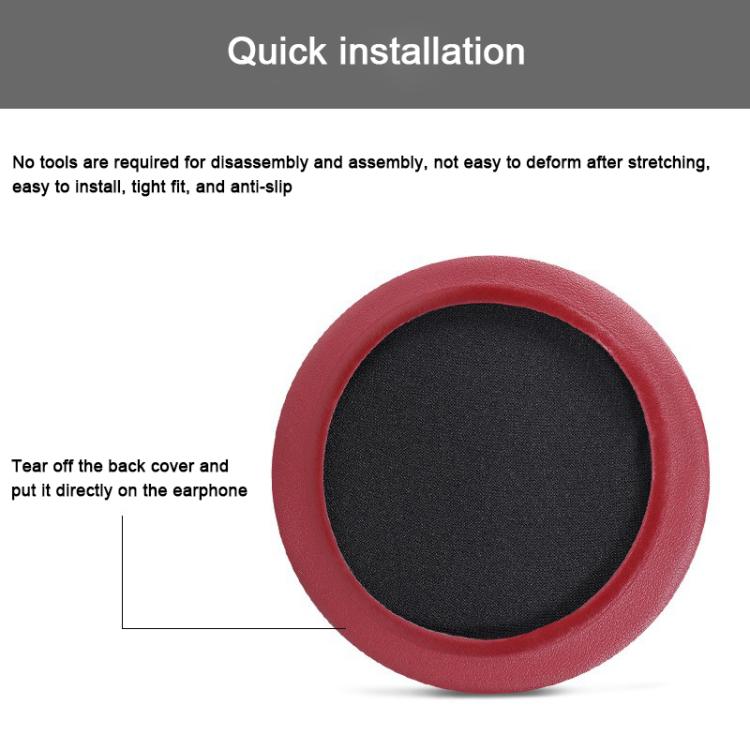 For Dareu EH722 2pcs Protein Leather Slip-on Type Earphone Covers(Dark red) - Earmuff & Pad by buy2fix | Online Shopping UK | buy2fix