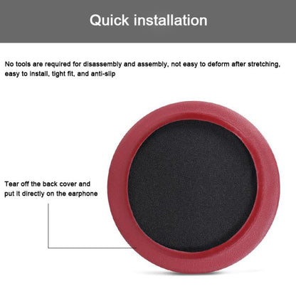 For Dareu EH722 2pcs Protein Leather Slip-on Type Earphone Covers(Dark red) - Earmuff & Pad by buy2fix | Online Shopping UK | buy2fix