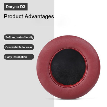 For Dareu EH722 2pcs Protein Leather Slip-on Type Earphone Covers(Pink) - Earmuff & Pad by buy2fix | Online Shopping UK | buy2fix