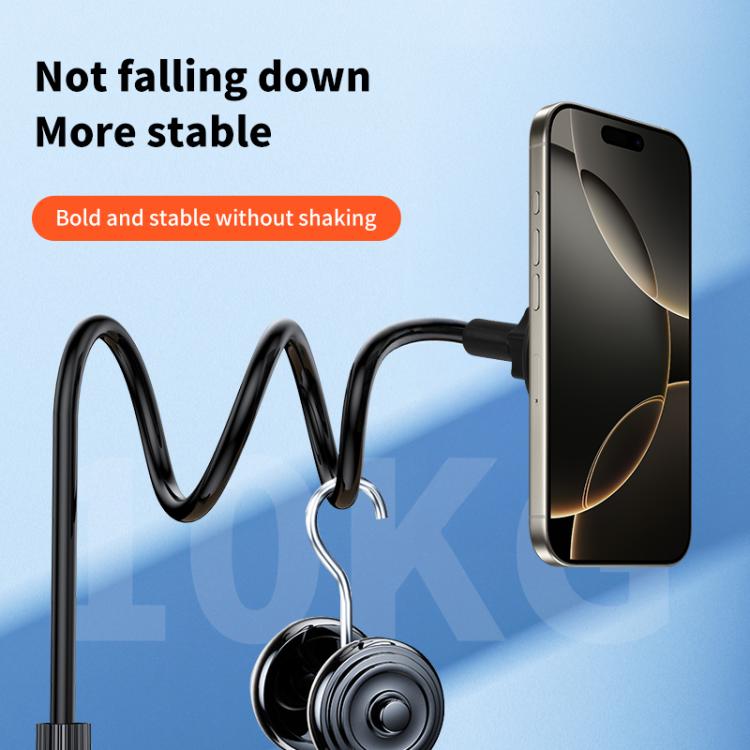 Spiral Lazy Magnetic Mobile Phone Holder, Length:70cm(Black) - Lazy Bracket by buy2fix | Online Shopping UK | buy2fix