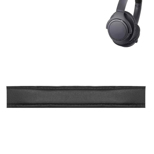 Sponge Earmuffs Replacement Earpads For Audio-Technica ATH-SR30BT, Style:Black Leather Headband