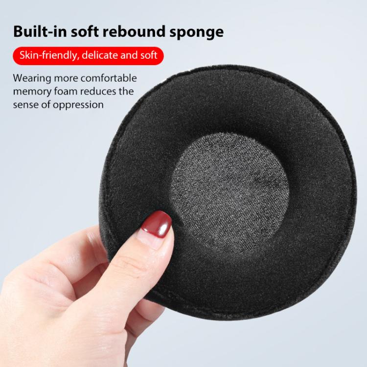 2pcs Sponge Earmuffs Replacement Earpads For ATH-A900X, Style:Black Lambskin+Microfiber - Earmuff & Pad by buy2fix | Online Shopping UK | buy2fix
