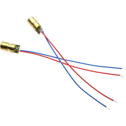 5V 10pcs/Pack Adjustable Diode Laser Head Red Dot Laser Module - DIY Cables by buy2fix | Online Shopping UK | buy2fix