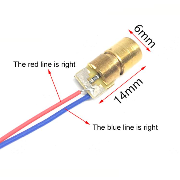 5V 10pcs/Pack Adjustable Diode Laser Head Red Dot Laser Module - DIY Cables by buy2fix | Online Shopping UK | buy2fix