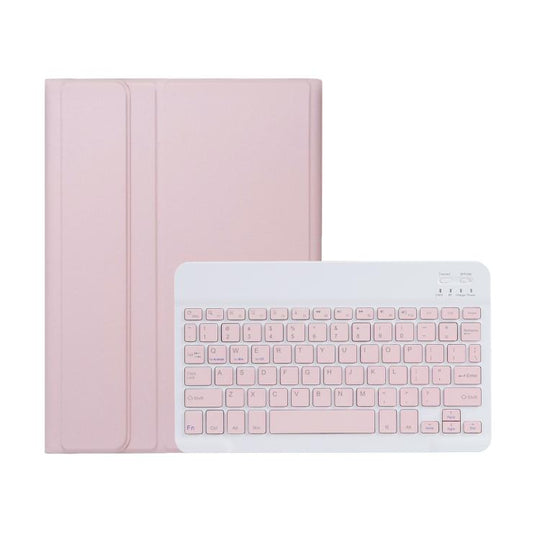 For Xiaomi Redmi Pad 2 2025 A0N15 Ultra-thin Detachable Bluetooth Keyboard Leather Tablet Case(Pink White)