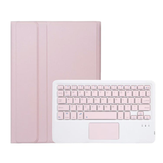 For Xiaomi Redmi Pad 2 2025 A0N15-A Ultra-thin Detachable Bluetooth Keyboard Leather Tablet Case with Touchpad(Pink White)