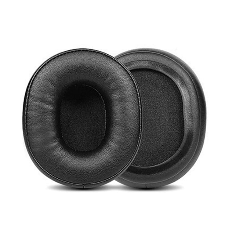 2pcs Sponge Earmuffs Replacement Earpads For Audio Technica ATH-M60X, Model:Black Protein Leather - Earmuff & Pad by buy2fix | Online Shopping UK | buy2fix