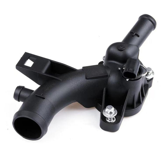 Car Thermostat Housing Water Pump Outlet for Opel 1338487 25192985 55562048 1338022(Black)