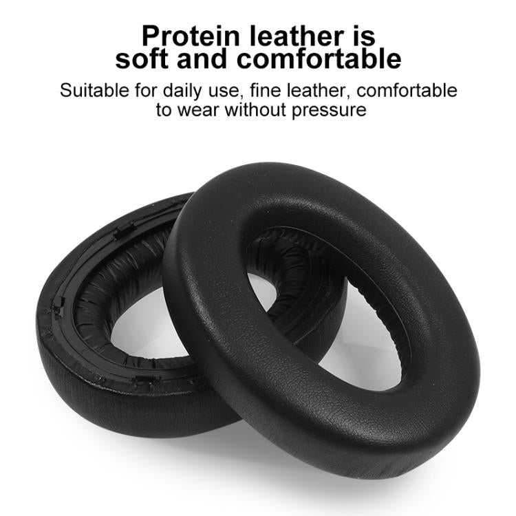 2pcs Protein Leather Replacement Earpads For B&W Px7(Black) - Earmuff & Pad by buy2fix | Online Shopping UK | buy2fix