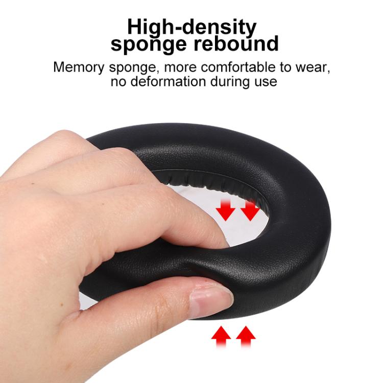 2pcs Protein Leather Replacement Earpads For B&W Px7(Black) - Earmuff & Pad by buy2fix | Online Shopping UK | buy2fix