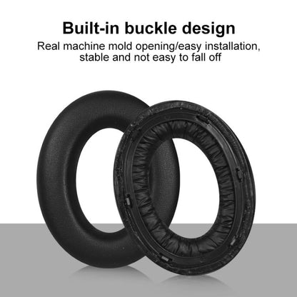 2pcs Protein Leather Replacement Earpads For B&W Px7(Black) - Earmuff & Pad by buy2fix | Online Shopping UK | buy2fix