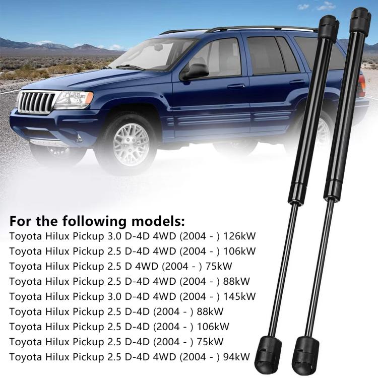 For Toyota Hilux Iii Vii  2pcs/Pack 325mm ARB Canopy Rear Window Glass Support Struts 1921VR(Black) - Engine Fittings by buy2fix | Online Shopping UK | buy2fix