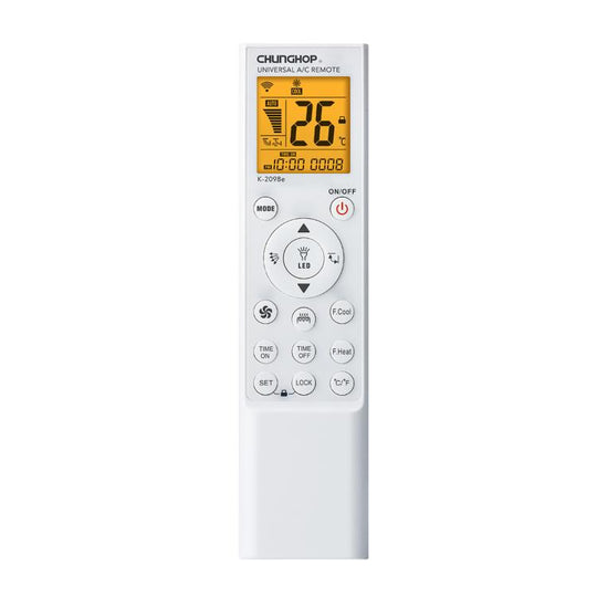 CHUNGHOP K-2098E Universal Air Conditioner Remote Control with Flashlight and LCD Backlight