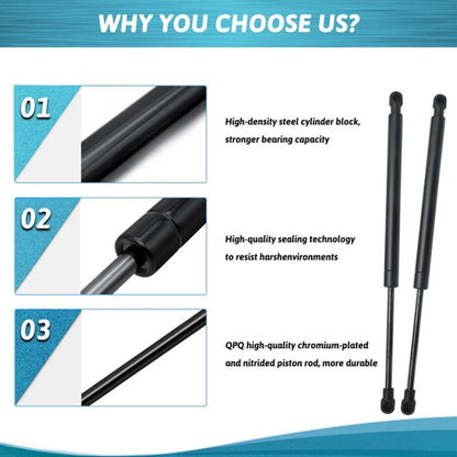 For BMW E90 51247060623 2pcs/Pack Trunk Lift Supports Struts Shocks Springs Dampers Hydraulic Lever(Black) - Engine Fittings by buy2fix | Online Shopping UK | buy2fix
