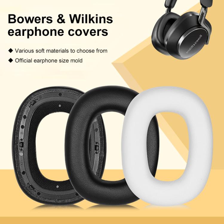 2pcs Sponge Earmuffs Replacement Earpads For B&W Px7 S2 / Px8, Model:Black Protein Leather - Earmuff & Pad by buy2fix | Online Shopping UK | buy2fix