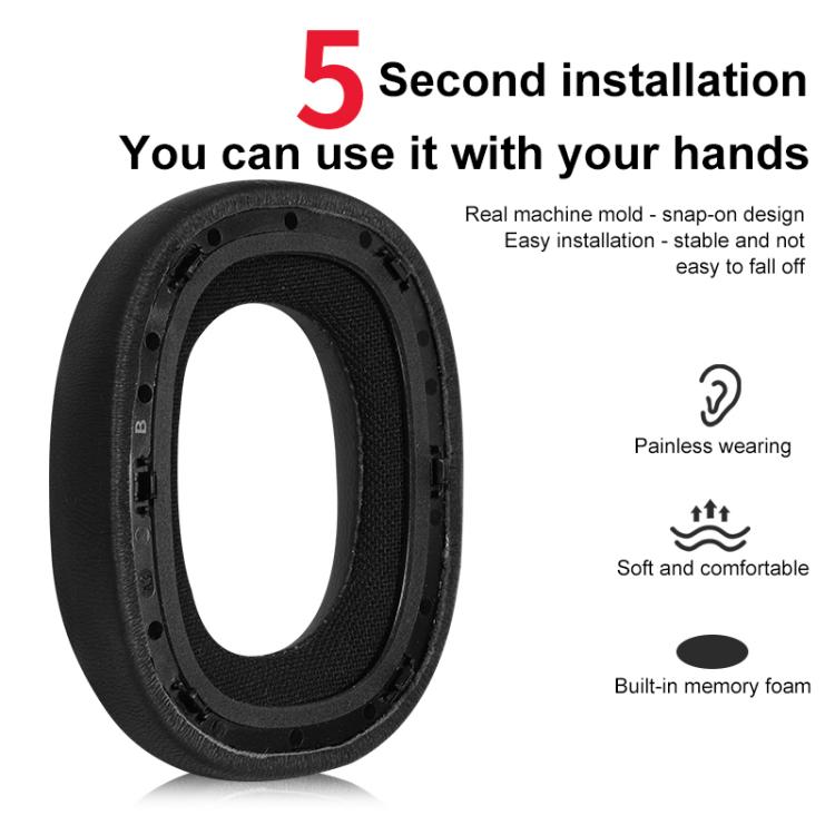 2pcs Sponge Earmuffs Replacement Earpads For B&W Px7 S2 / Px8, Model:Green Protein Leather - Earmuff & Pad by buy2fix | Online Shopping UK | buy2fix