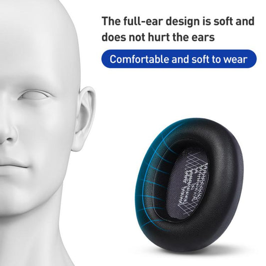 1 Pair Microfiber Leather Earphone Replacement Earpads For JBL Live 650BTNC / E65BTNC / Duet NC / Live 660 BTNC(Black) - Earmuff & Pad by buy2fix | Online Shopping UK | buy2fix