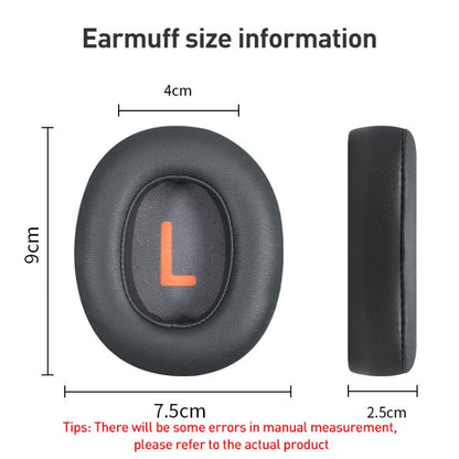 1 Pair Protein Leather Earphone Replacement Earpads For JBL JR 460NC(Titanium Grey) - Earmuff & Pad by buy2fix | Online Shopping UK | buy2fix