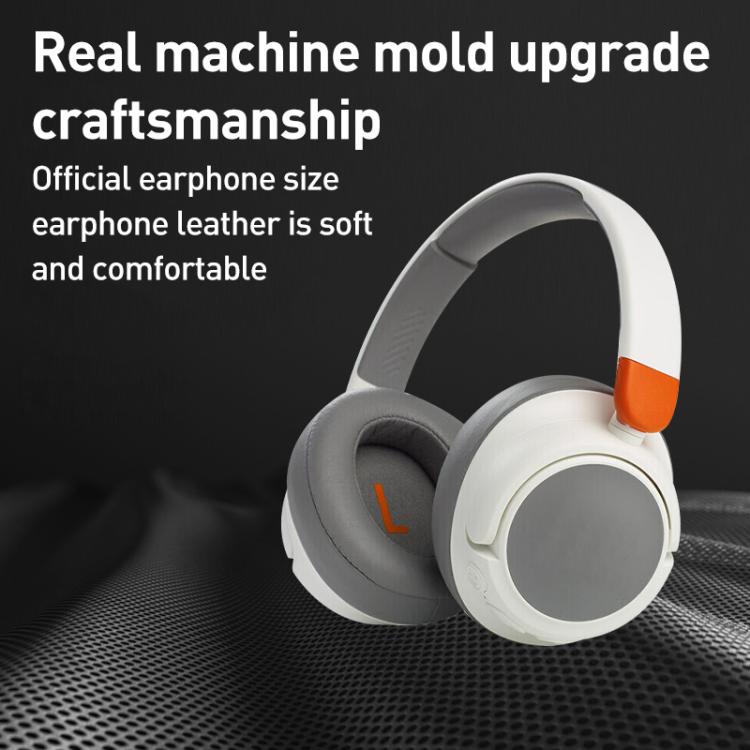 1 Pair Protein Leather Earphone Replacement Earpads For JBL JR 460NC(Titanium Grey) - Earmuff & Pad by buy2fix | Online Shopping UK | buy2fix